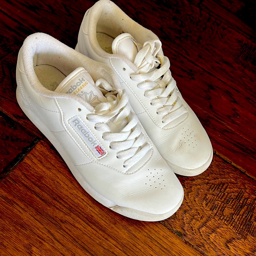 Reebok white shoes